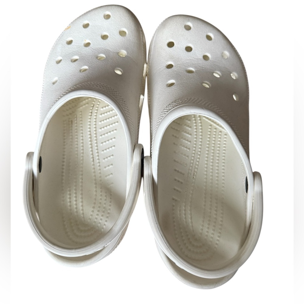 Crocs Classic Clog White Unisex Comfort Slip On Sandals Water Shoes Men 7 Women9